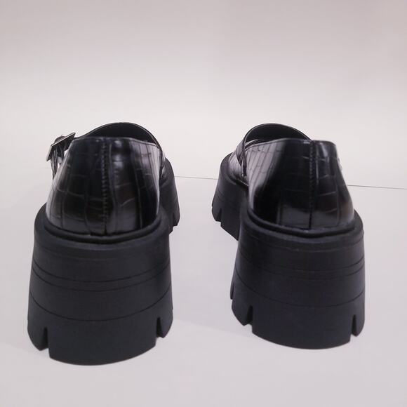 ASOS Design Black Platform Y2K Style Chunky Heels Shoes Lug Sole - Picture 8 of 10